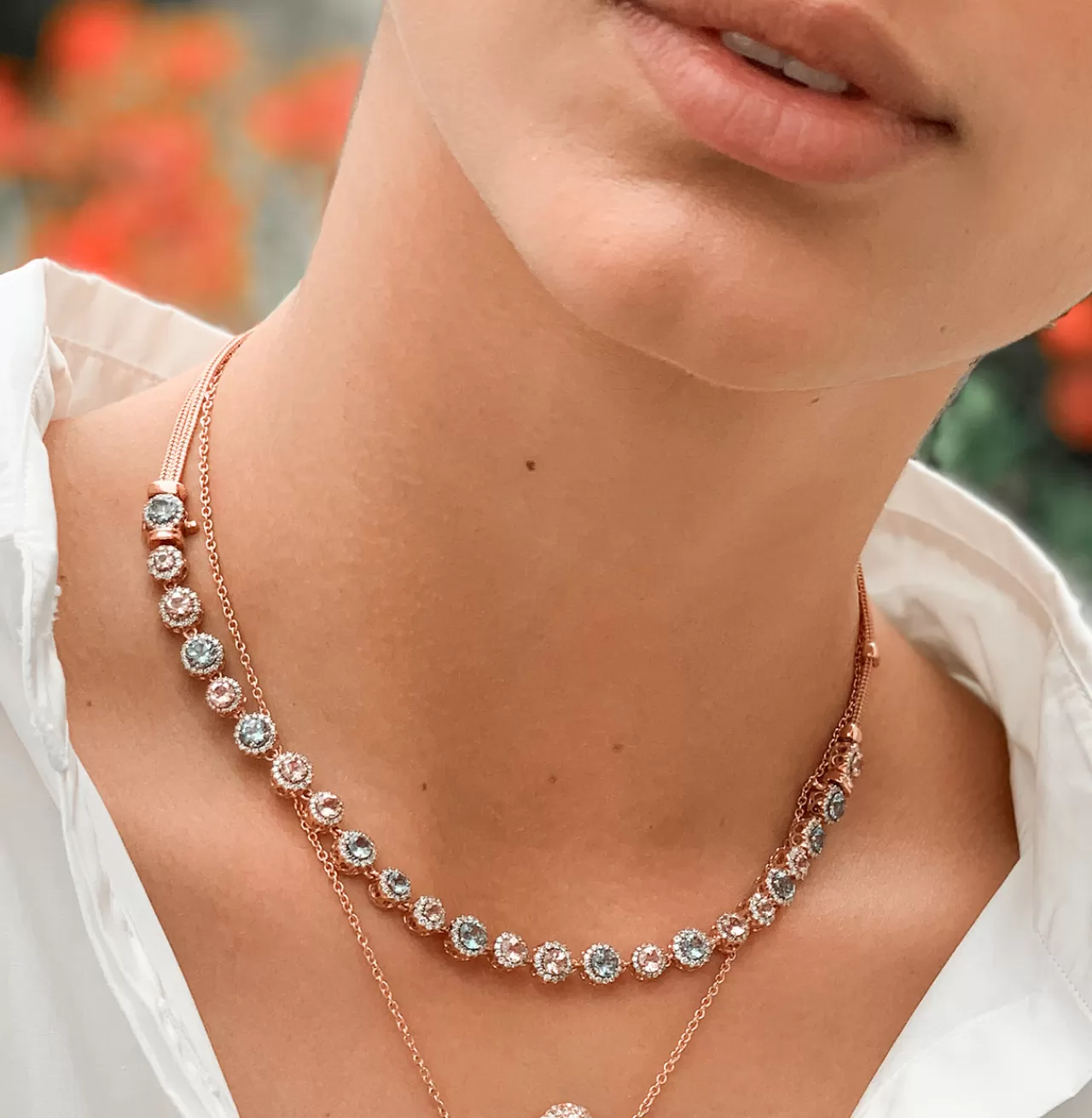 Beirut Collier / Braceletaigues-Marines - Morganites - Diamants^Selim Mouzannar New
