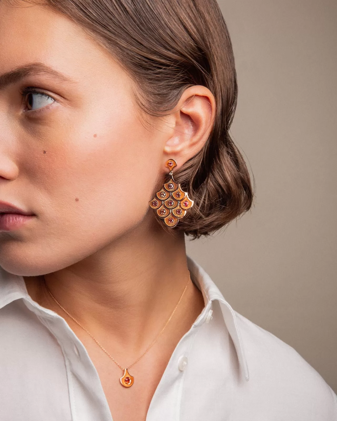 Fish For Love Boucles D'Oreilles Orangessaphirs Oranges - Diamants^Selim Mouzannar Shop