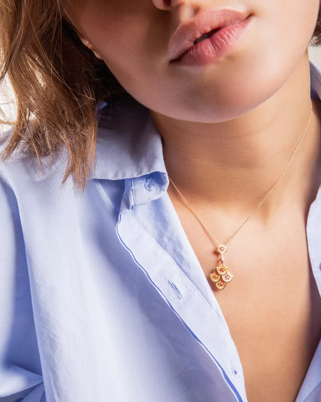 Fish For Love Pendentif Orangesaphirs Oranges - Diamant^Selim Mouzannar Discount
