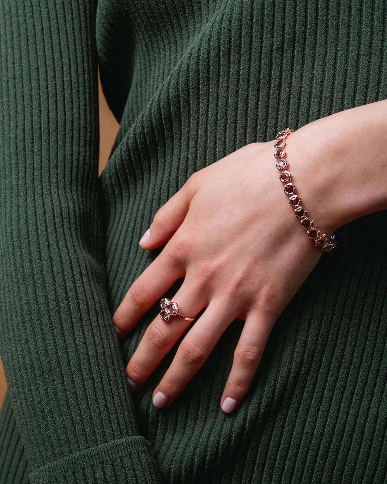 Rose De France Braceletrhodolites^Selim Mouzannar New